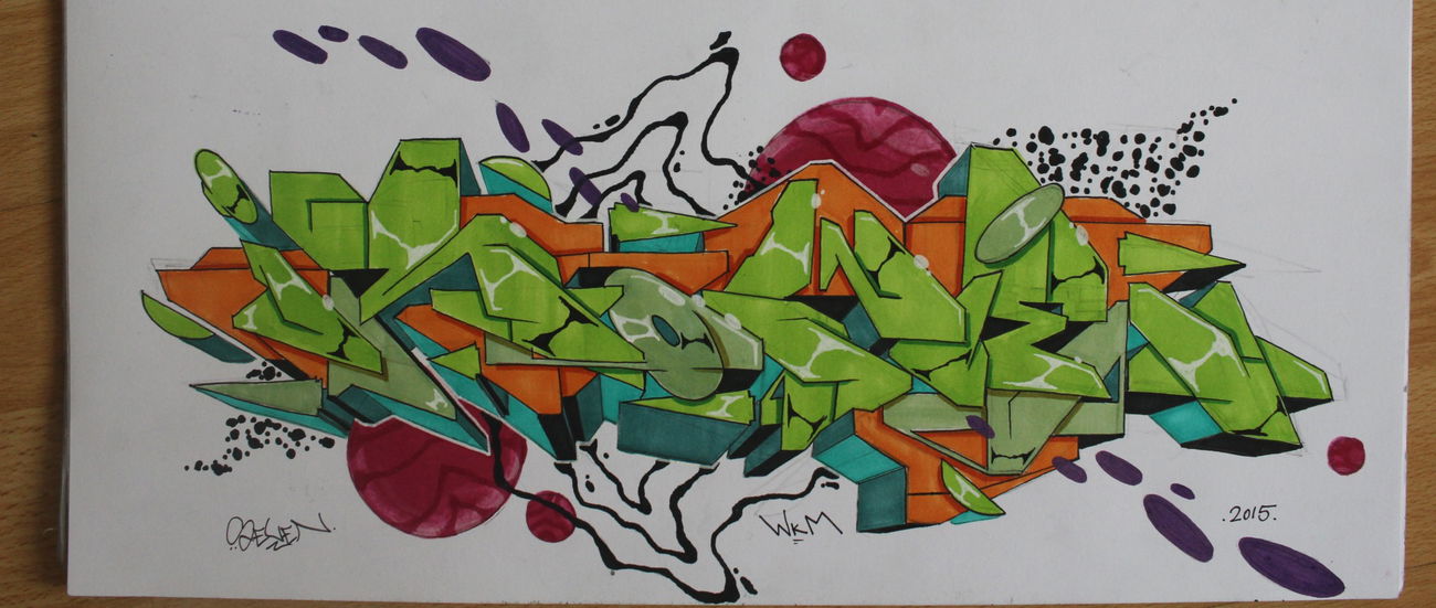 Graffiti Sketch in Hamburg - Photo by SevenSeagal - seven, ironie, wkm (2015)