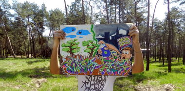 Graffiti Sketch in Komsomolsk - Photo by Sevenhands - Seven