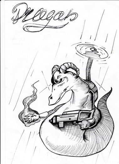 Graffiti Sketch in Komsomol\'s\'k - Photo by Sevenhands