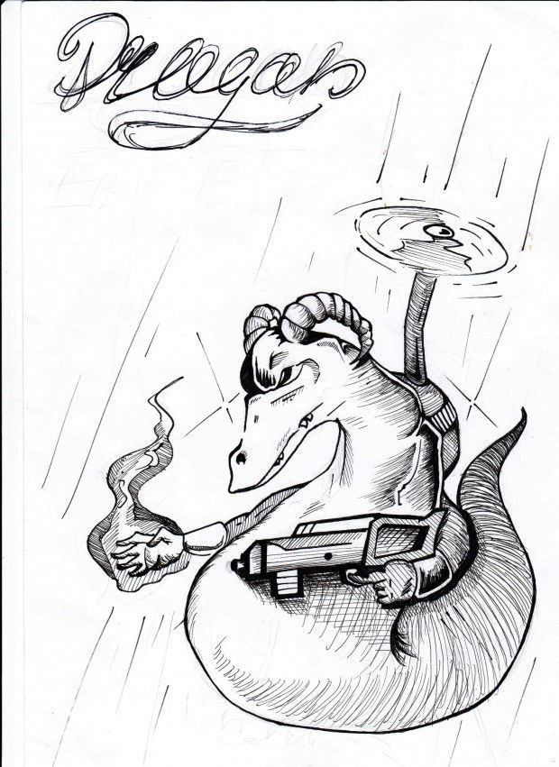 Graffiti Sketch in Komsomol\'s\'k - Photo by Sevenhands