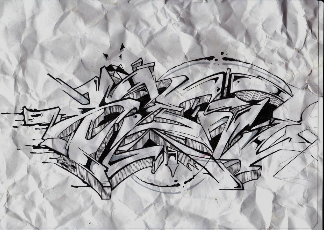 Graffiti Sketch in Komsomol's'k - Photo by Sevenhands
