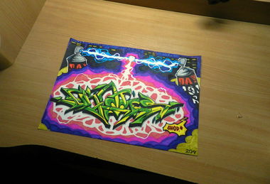 Graffiti Sketch in Komsomol's'k - Photo by Sevenhands