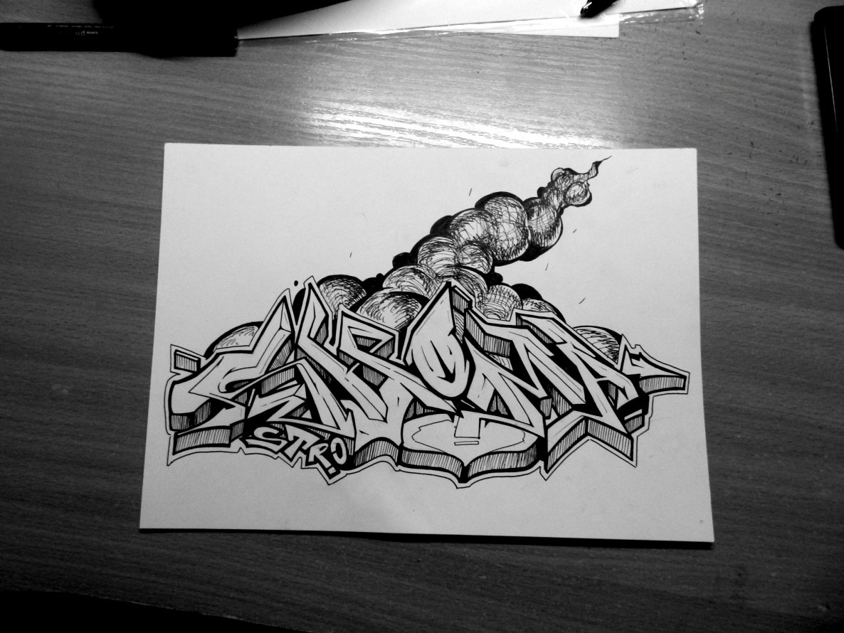 Graffiti Sketch in Komsomol's'k - Photo by Sevenhands