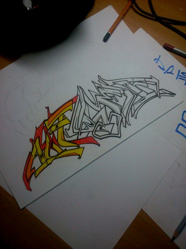 Graffiti Sketch - Photo by Sevenhands - sieben/Autumn, battle (2014)