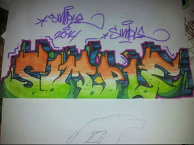 Graffiti Sketch - Photo by ShakSurab - Simple, Sketch, Battle (2014)