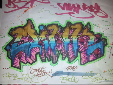 Graffiti Sketch - Photo by ShakSurab - Mink, Sketch, Battle (2014)