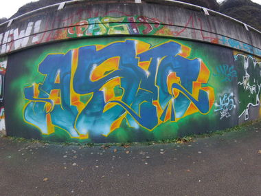 Graffiti Wall - Photo by ShakSurab - Hall, Asto, Idar (2016)