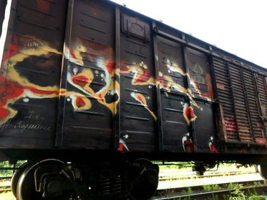 Graffiti Train in Voronezh - Photo by Shakeee_ (2013)