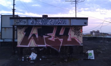 Graffiti Bombing - Photo by Shene - Rooftop, Russia, Freestyle