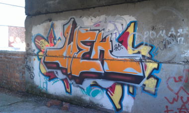 Graffiti Wall - Photo by Shene - Orange, russian, toy (2015)