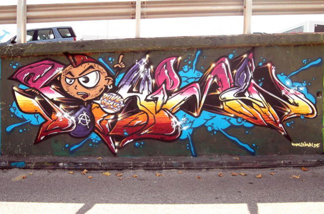 Graffiti Wall in Palma de Mallorca - Photo by Shimun - Shimun, Graffiti, Palma (2013)