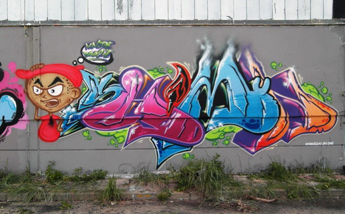 Graffiti Wall in Magdeburg - Photo by Shimun - Shimun, Graffiti, Magdeboogie (2013)