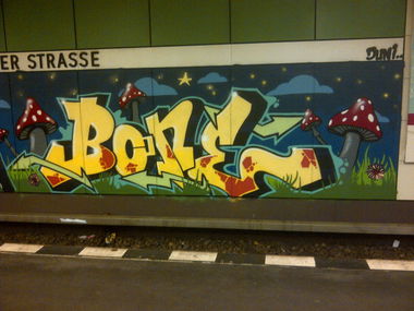 Graffiti Bombing - Photo by Shizzler - Bone