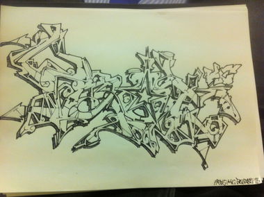 Graffiti Sketch - Photo by Shroom - Prot, schwarz, weiß