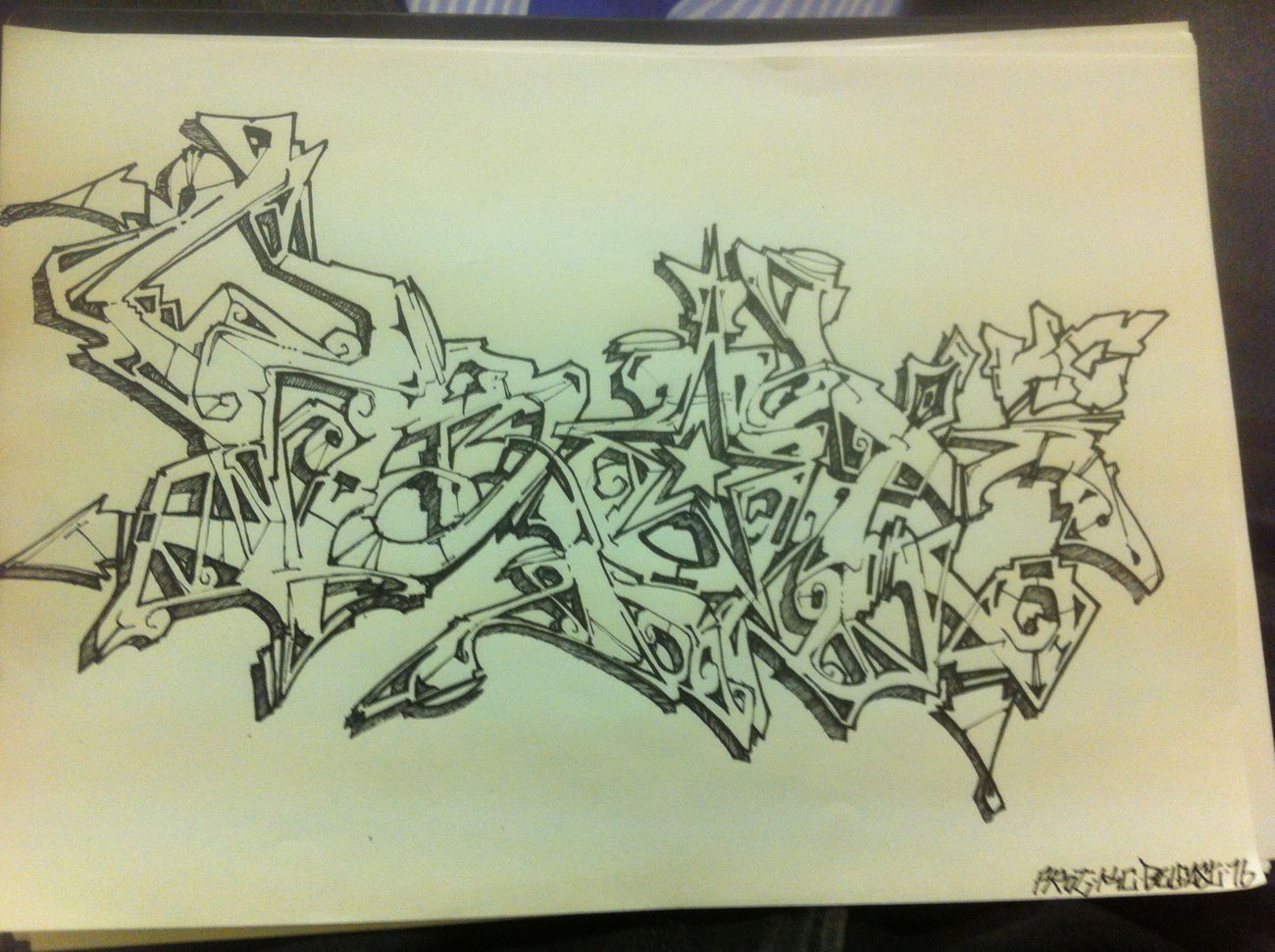 Graffiti Sketch - Photo by Shroom - Prot, schwarz, weiß