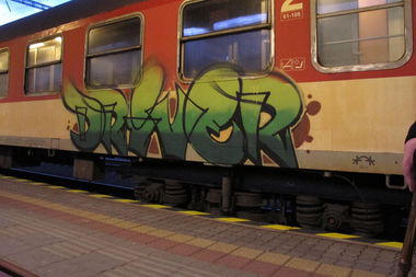 Graffiti Train in Bezirk pressburg i - Photo by ShrotterSpotter - bratislava (2015)