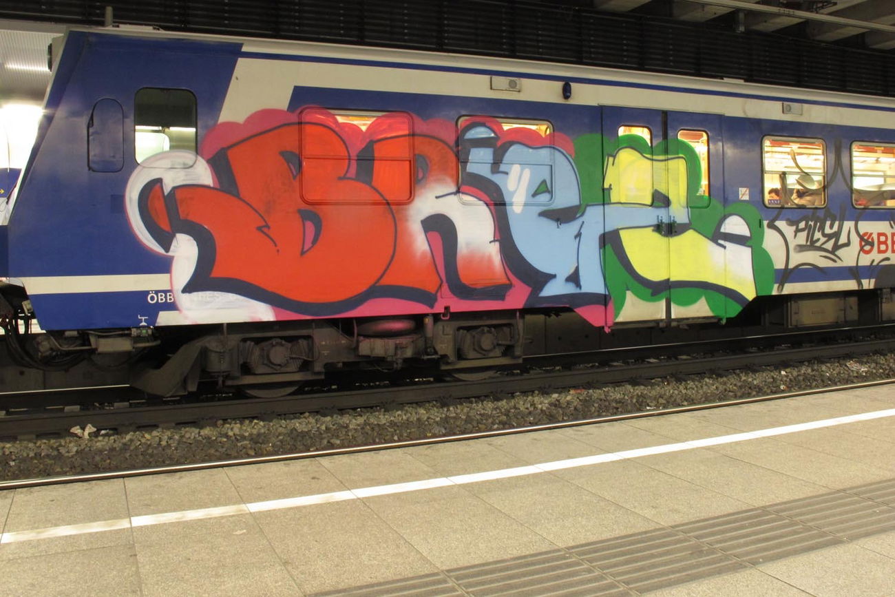 Graffiti Train - Photo by ShrotterSpotter - wien (2015)