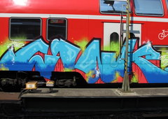 Graffiti Train in Magdeburg - Photo by ShrotterSpotter - süd, lost, tups (2013)