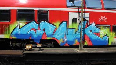 Graffiti Train in Magdeburg - Photo by ShrotterSpotter - süd, lost, tups (2013)