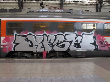 Graffiti Train in Barcelona - Photo by ShrotterSpotter - RPSE, PRS, Barcelona (2013)