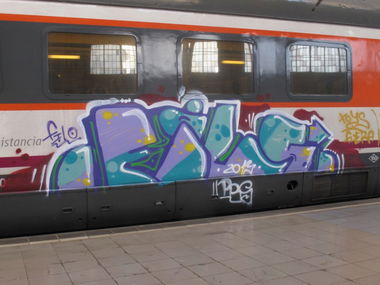 Graffiti Train in Barcelona - Photo by ShrotterSpotter - filo, prs, rpse (2013)