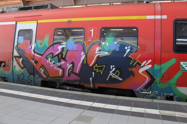 Graffiti Train in Halle - Photo by ShrotterSpotter - Acid, Leipzig, Halle (2013)