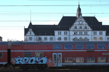 Graffiti Train in Halle - Photo by ShrotterSpotter - Rocs, Halle (2013)