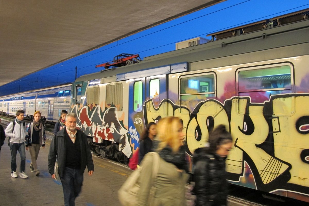 Graffiti Train in Florence - Photo by ShrotterSpotter - Firenze, Florenz (2013)