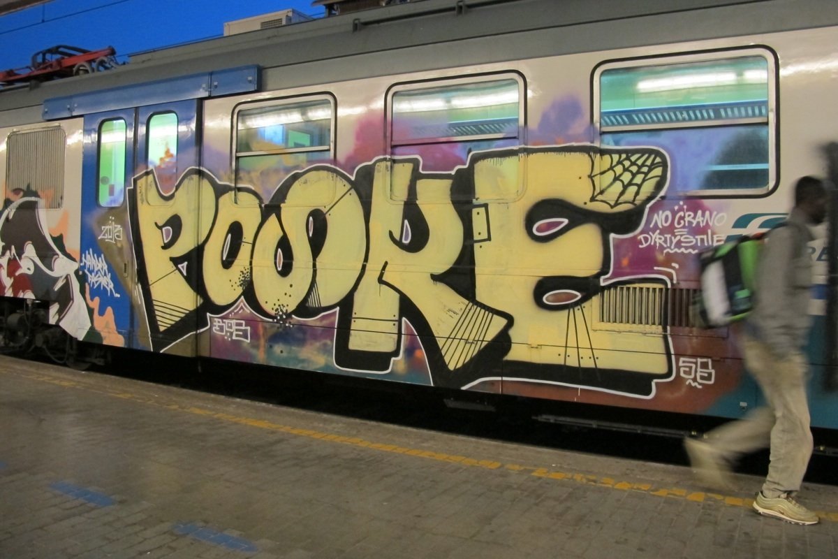 Graffiti Train in Florence - Photo by ShrotterSpotter - Poske, Firenze, Florenz (2013)