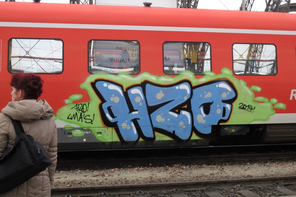 Graffiti Train in Dresden - Photo by ShrotterSpotter - H2O, Wasser (2014)