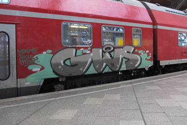 Graffiti Train in Leipzig - Photo by ShrotterSpotter - GWS (2014)