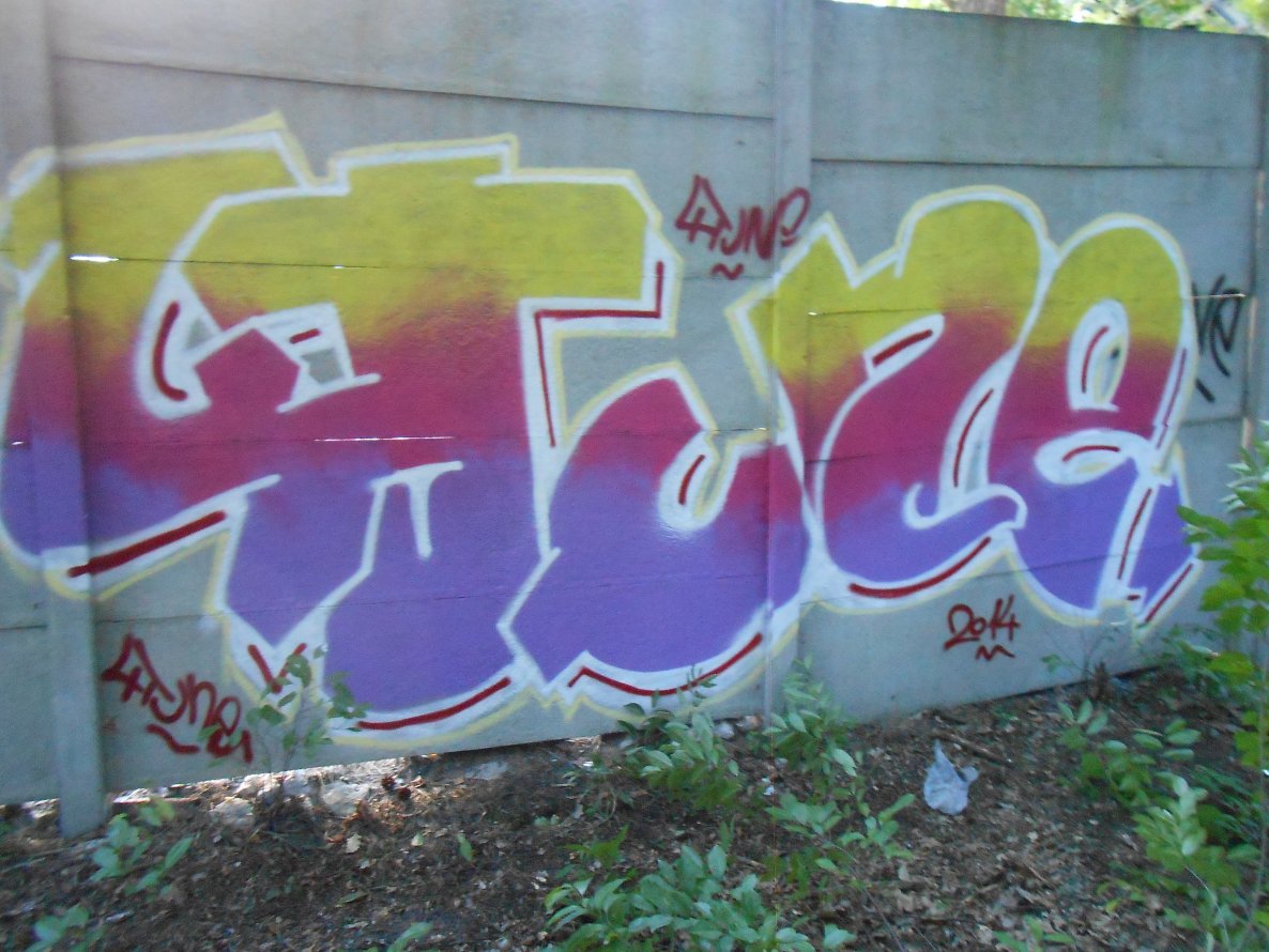 Graffiti Bombing in Chrzanow - Photo by Shvondel - 4tune (2014)