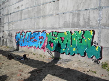 Graffiti Wall in Volkhov - Photo by SiQuel - Skyzo, Siquel, RSKZ (2013)
