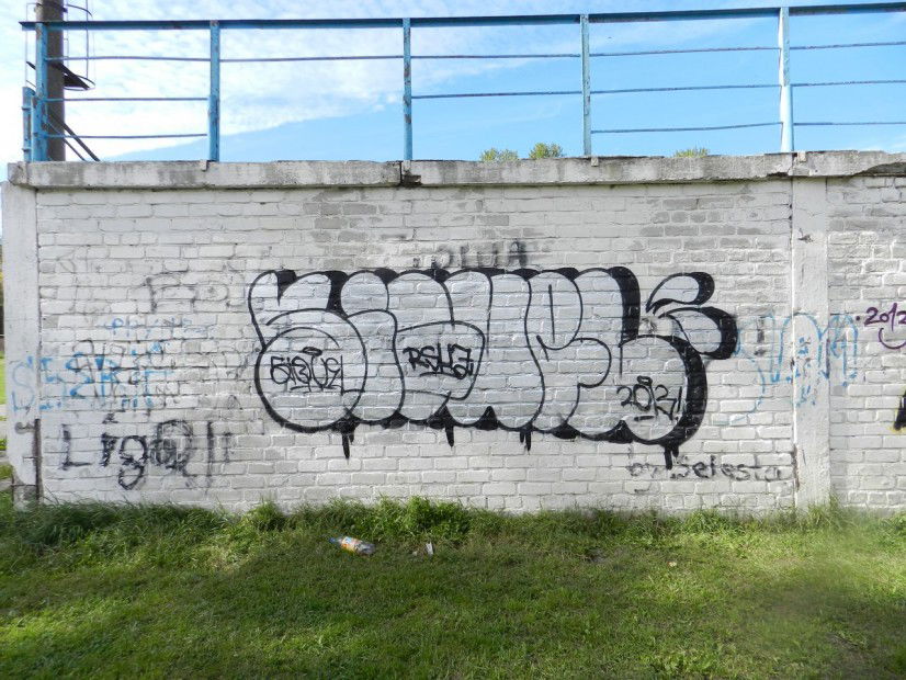 Graffiti Bombing in Volkhov - Photo by SiQuel - siquel.rskz, graffiti, bombing (2013)