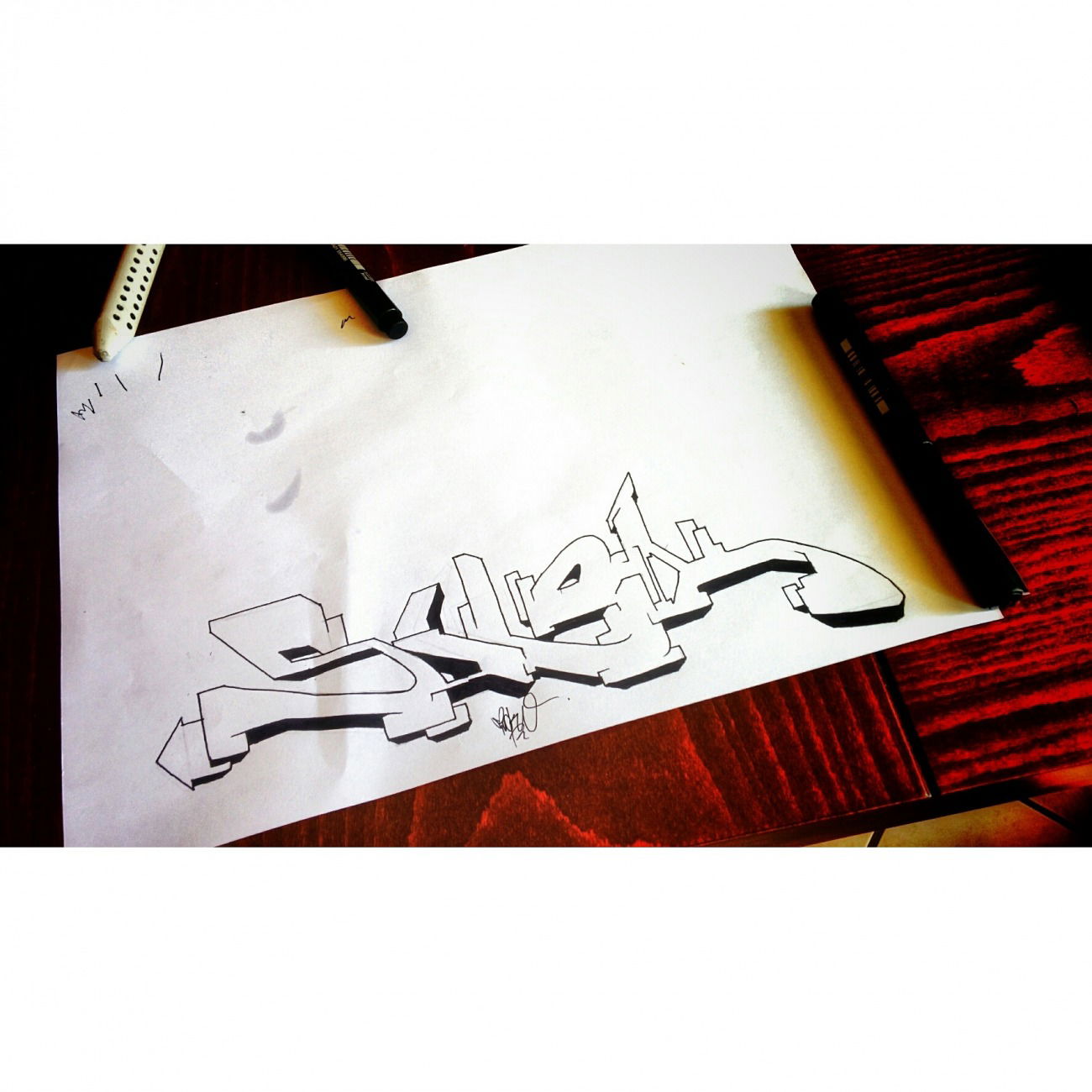 Graffiti Sketch in Καλαμαριά - Photo by SilokGR (2015)