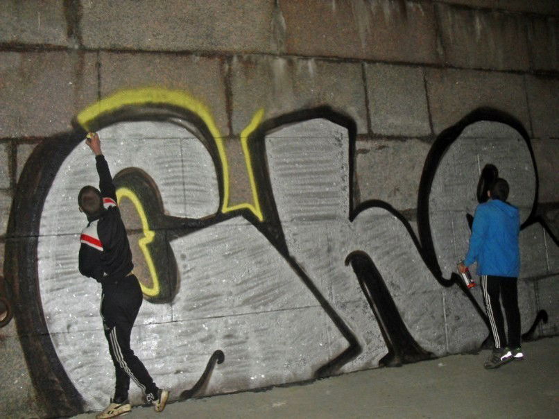 Graffiti Bombing - Photo by Silverone1