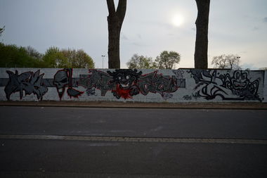 Graffiti Wall in Dinslaken - Photo by Silversurfer - Omez, Ask, Reik