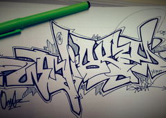Graffiti Sketch - Photo by Silversurfer - whiskey, beat, ya (2014)