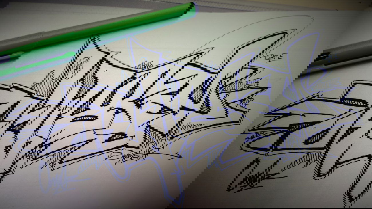 Graffiti Sketch - Photo by Silversurfer - whiskey, beat, ya (2014)
