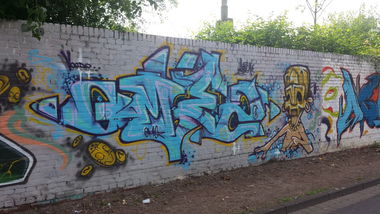 Graffiti Wall - Photo by Silversurfer - omez, lbm, dinslaken
