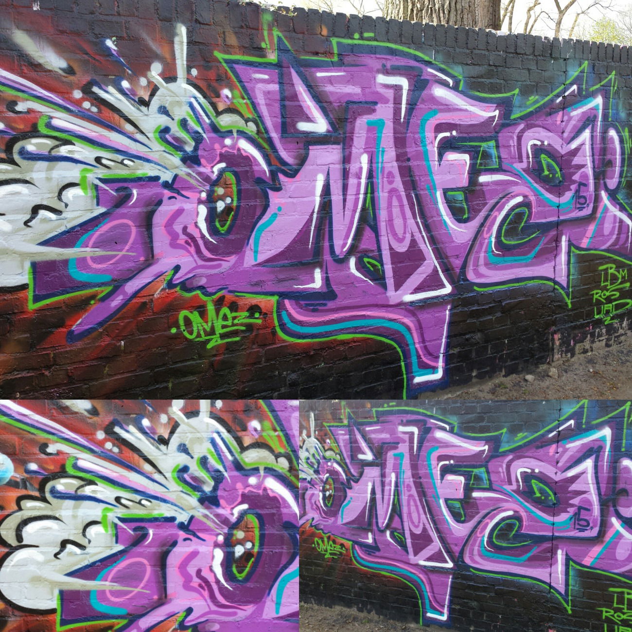 Graffiti Wall - Photo by Silversurfer - omez, uad, ros (2015)