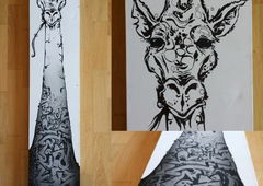 Graffiti Sketch - Photo by Silversurfer - omez, uad, canvas (2015)