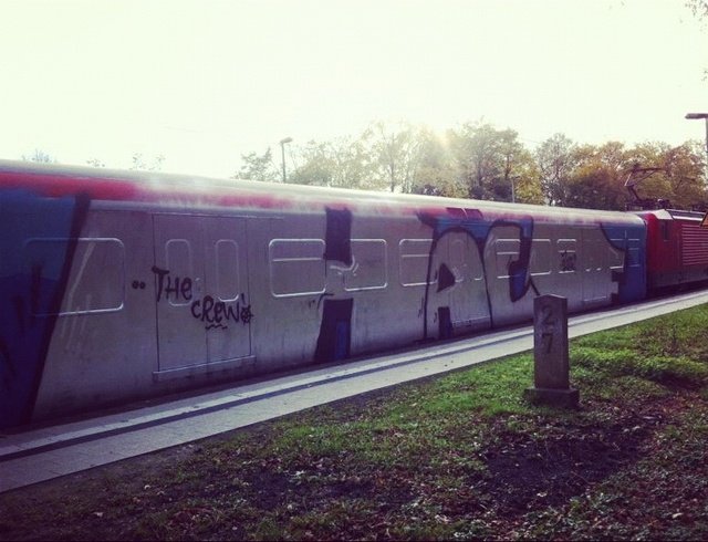 Graffiti Train - Photo by Sinnlosershit - wholecar, hacf, train