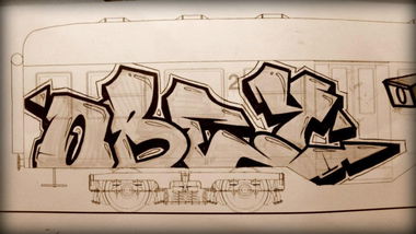 Graffiti Sketch in Chemnitz - Photo by Sir_Shitalot - OBEY, 54, BS