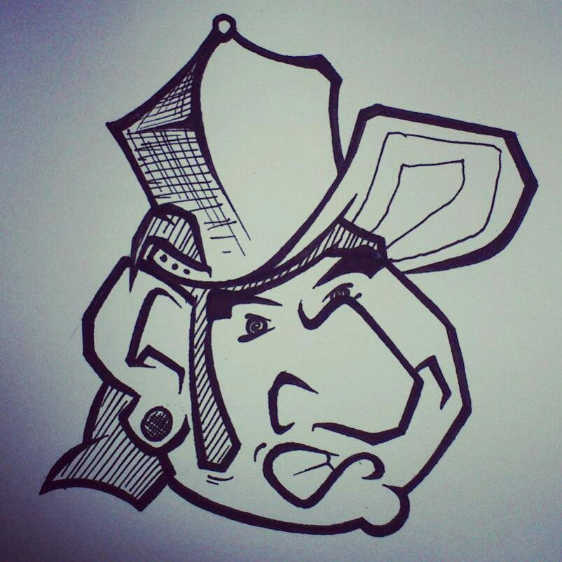 Graffiti Sketch in Chemnitz - Photo by Sir_Shitalot - OBEY, 54, BS