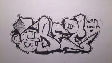 Graffiti Sketch in Chemnitz - Photo by Sir_Shitalot - OBEY, 54, BS