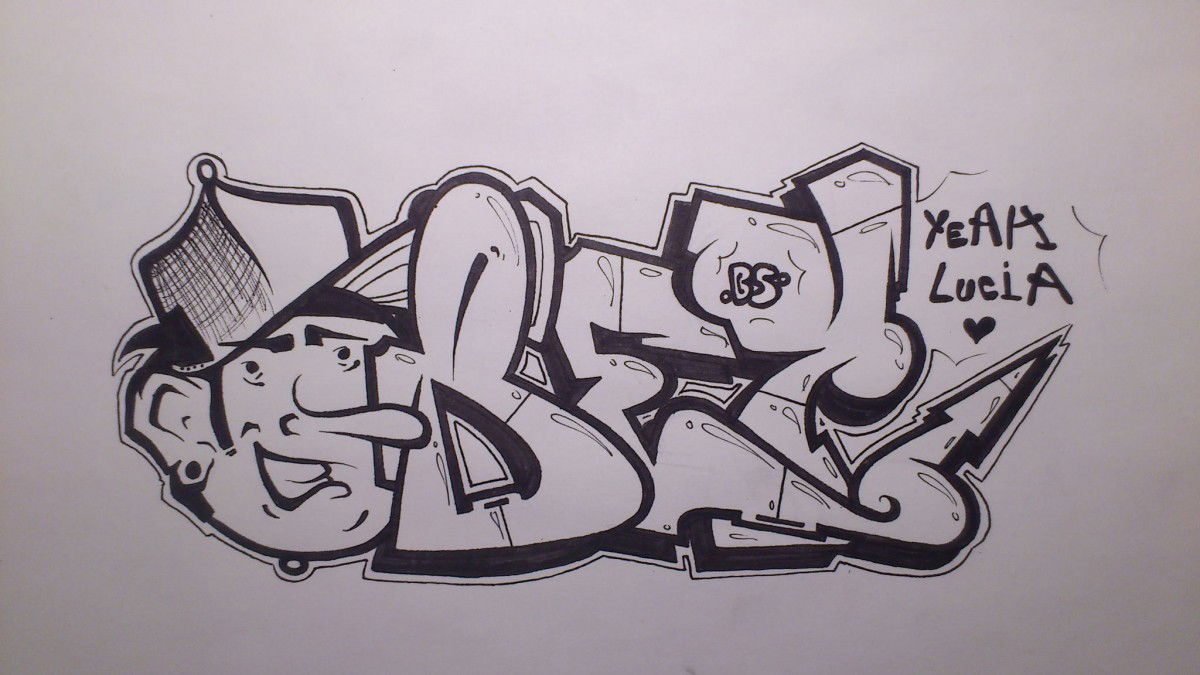 Graffiti Sketch in Chemnitz - Photo by Sir_Shitalot - OBEY, 54, BS