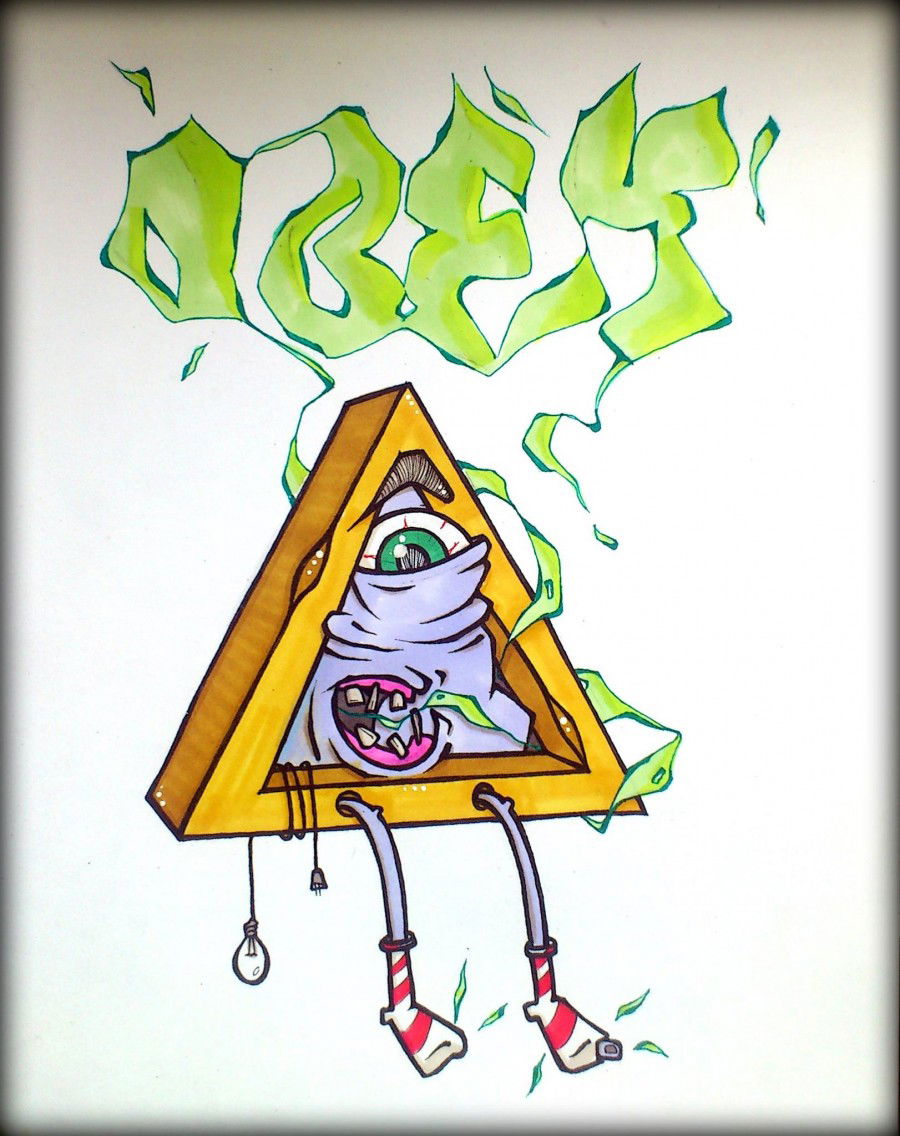 Graffiti Sketch in Chemnitz - Photo by Sir_Shitalot - OBEY, 54, BS