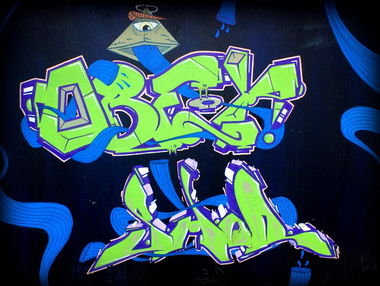 Graffiti Sketch in Chemnitz - Photo by Sir_Shitalot - OBEY, 54, SHAR