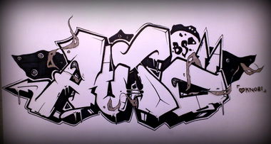 Graffiti Sketch in Chemnitz - Photo by Sir_Shitalot - OBEY, 54, AUTO